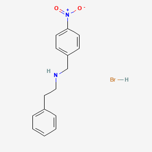 molecular formula C15H17BrN2O2 B1652795 N-(4-nitrobenzyl)-2-phenylethanamine hydrobromide CAS No. 1609396-52-2