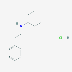 molecular formula C13H22ClN B1652806 N-(2-Phenylethyl)-3-pentanamine hydrochloride CAS No. 1609401-16-2
