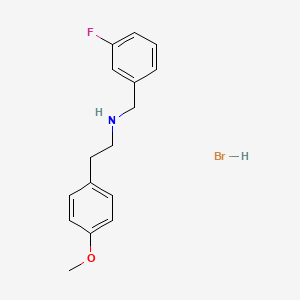 molecular formula C16H19BrFNO B1652809 N-(3-fluorobenzyl)-2-(4-methoxyphenyl)ethanamine hydrobromide CAS No. 1609401-29-7