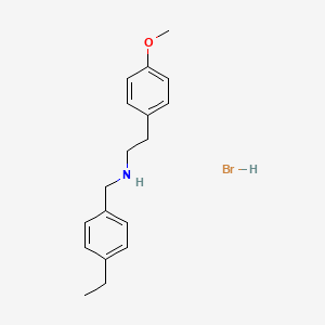 molecular formula C18H24BrNO B1652810 N-(4-ethylbenzyl)-2-(4-methoxyphenyl)ethanamine hydrobromide CAS No. 1609401-37-7