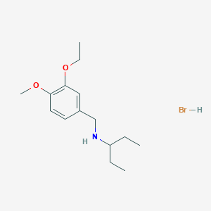 molecular formula C15H26BrNO2 B1652829 N-(3-ethoxy-4-methoxybenzyl)-3-pentanamine hydrobromide CAS No. 1609404-26-3