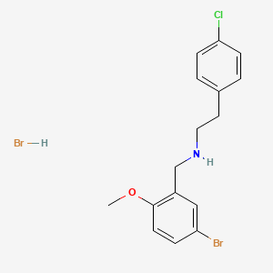 molecular formula C16H18Br2ClNO B1652838 N-(5-bromo-2-methoxybenzyl)-2-(4-chlorophenyl)ethanamine hydrobromide CAS No. 1609407-09-1