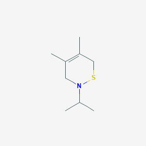 molecular formula C9H17NS B165284 4,5-Dimethyl-2-propan-2-yl-3,6-dihydrothiazine CAS No. 136228-41-6