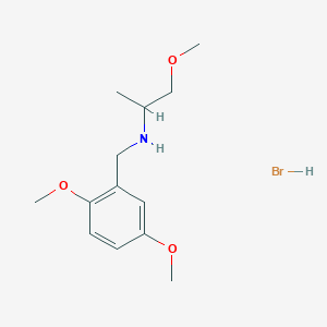 molecular formula C13H22BrNO3 B1652843 N-(2,5-dimethoxybenzyl)-1-methoxy-2-propanamine hydrobromide CAS No. 1609407-24-0