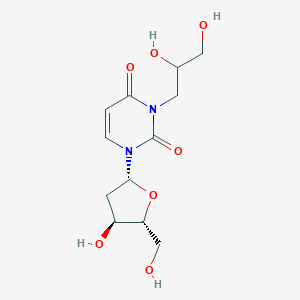 molecular formula C12H18N2O7 B165286 3-(2,3-Dihydroxypropyl)deoxyuridine CAS No. 126863-75-0