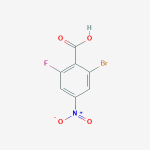 molecular formula C7H3BrFNO4 B1652864 2-Bromo-6-fluoro-4-nitrobenzoic acid CAS No. 1610060-59-7