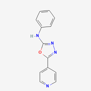 molecular formula C13H10N4O B1652871 n-phenyl-5-(pyridin-4-yl)-1,3,4-oxadiazol-2-amine CAS No. 1617-94-3