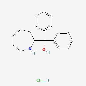 molecular formula C19H24ClNO B1652885 Hexahydro-alpha,alpha-diphenyl-1H-azepin-2-methanol hydrochloride CAS No. 16226-62-3