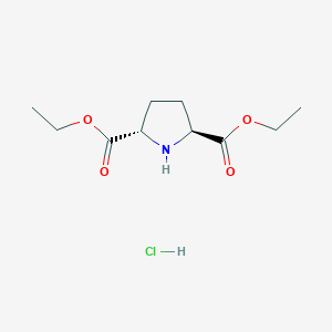 molecular formula C10H18ClNO4 B1652892 trans-Diethyl pyrrolidine-2,5-dicarboxylate hydrochloride CAS No. 162376-29-6