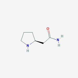 molecular formula C6H12N2O B1652909 2-[(2s)-Pyrrolidin-2-yl]acetamide CAS No. 162998-92-7