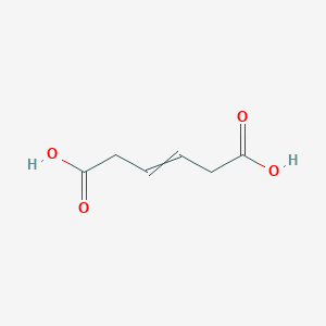 molecular formula C6H8O4 B165291 3-Hexenedioic acid CAS No. 4436-74-2