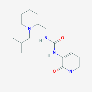1-(1-Methyl-2-oxopyridin-3-yl)-3-[[1-(2-methylpropyl)piperidin-2-yl]methyl]urea