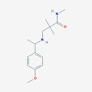 molecular formula C15H24N2O2 B1652948 3-[1-(4-Methoxyphenyl)ethylamino]-N,2,2-trimethylpropanamide CAS No. 1645513-88-7