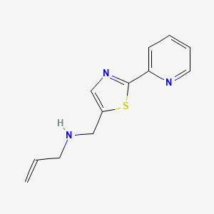 molecular formula C12H13N3S B1652949 N-[(2-Pyridin-2-yl-1,3-thiazol-5-yl)methyl]prop-2-en-1-amine CAS No. 1645529-43-6