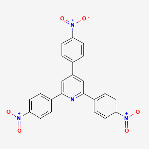 molecular formula C23H14N4O6 B1652959 2,4,6-Tris(4-nitrophenyl)pyridine CAS No. 1653-68-5
