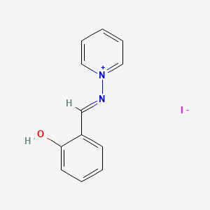 molecular formula C12H11IN2O B1652960 1-{[(6-Oxocyclohexa-2,4-dien-1-ylidene)methyl]amino}pyridin-1-ium iodide CAS No. 16551-54-5