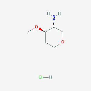 molecular formula C6H14ClNO2 B1652962 trans-4-Methoxytetrahydro-2H-pyran-3-amine hydrochloride CAS No. 1657033-35-6