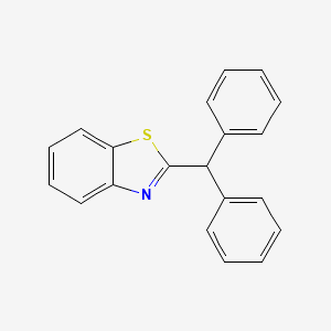 molecular formula C20H15NS B1652966 Benzothiazole, 2-(diphenylmethyl)- CAS No. 16622-36-9