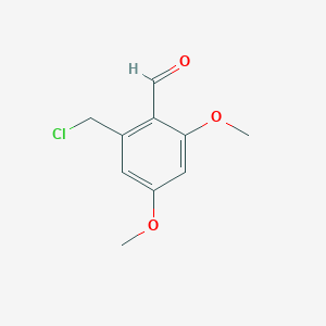 molecular formula C10H11ClO3 B1652967 2-(Chloromethyl)-4,6-dimethoxy-benzaldehyde CAS No. 166322-67-4