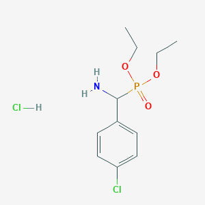 (4-Chlorophenyl)-diethoxyphosphorylmethanamine;hydrochloride