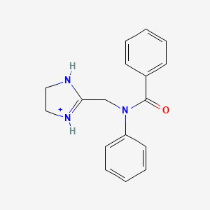 N-(4,5-dihydro-1H-imidazol-3-ium-2-ylmethyl)-N-phenylbenzamide