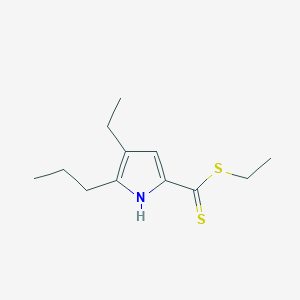 molecular formula C12H19NS2 B1652990 ethyl 4-ethyl-5-propyl-1H-pyrrole-2-carbodithioate CAS No. 168212-46-2