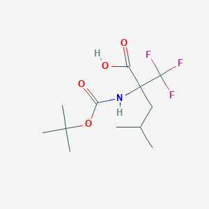 2-((tert-Butoxycarbonyl)amino)-4-methyl-2-(trifluoromethyl)pentanoic acid