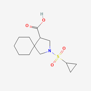 molecular formula C13H21NO4S B1653018 2-(Cyclopropylsulfonyl)-2-azaspiro[4.5]decane-4-carboxylic acid CAS No. 1706419-08-0