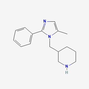 3-[(5-methyl-2-phenyl-1H-imidazol-1-yl)methyl]piperidine