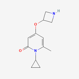 molecular formula C12H16N2O2 B1653025 4-(azetidin-3-yloxy)-1-cyclopropyl-6-methylpyridin-2(1H)-one CAS No. 1706460-39-0