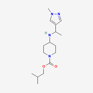 2-Methylpropyl 4-[1-(1-methylpyrazol-4-yl)ethylamino]piperidine-1-carboxylate