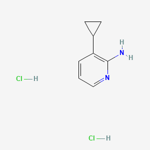 molecular formula C8H11ClN2 B1653032 3-Cyclopropylpyridin-2-amine dihydrochloride CAS No. 1707367-79-0