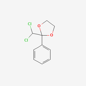 molecular formula C10H10Cl2O2 B1653061 2-(Dichloromethyl)-2-phenyl-1,3-dioxolane CAS No. 17155-68-9