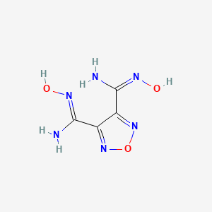 molecular formula C4H6N6O3 B1653068 N'~3~,N'~4~-dihydroxy-1,2,5-oxadiazole-3,4-dicarboximidamide CAS No. 17220-35-8