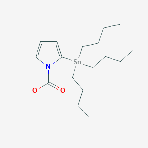 molecular formula C21H39NO2Sn B1653071 tert-butyl 2-(tributylstannyl)-1H-pyrrole-1-carboxylate CAS No. 172282-33-6