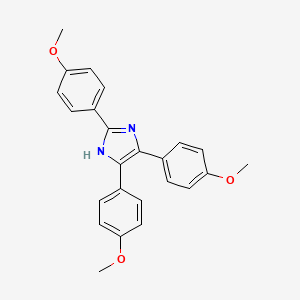 molecular formula C24H22N2O3 B1653085 2,4,5-Tris(4-methoxyphenyl)-1H-imidazole CAS No. 1728-96-7