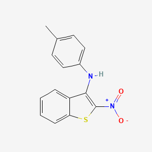 molecular formula C15H12N2O2S B1653088 Benzo(b)thiophen-3-amine, N-(4-methylphenyl)-2-nitro- CAS No. 172914-24-8