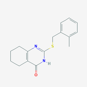 molecular formula C16H18N2OS B1653091 5,6,7,8-Tetrahydro-2-(2-methylbenzylthio)quinazolin-4(3H)-one CAS No. 173069-69-7