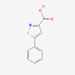 molecular formula C10H7NO2S B1653093 3-Isothiazolecarboxylic acid, 5-phenyl- CAS No. 1732-46-3