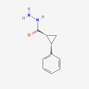 molecular formula C10H12N2O B1653104 Tranylcypromine hydrazide, cis- CAS No. 17364-52-2