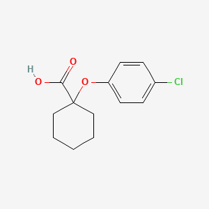 molecular formula C13H15ClO3 B1653109 Cyclohexanecarboxylic acid, 1-(p-chlorophenoxy)- CAS No. 17413-88-6