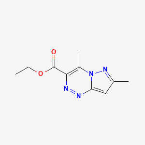 molecular formula C10H12N4O2 B1653123 Ethyl 4,7-dimethylpyrazolo[5,1-c][1,2,4]triazine-3-carboxylate CAS No. 175137-48-1
