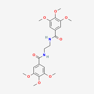molecular formula C22H28N2O8 B1653135 Benzamide, N,N'-ethylenebis(3,4,5-trimethoxy- CAS No. 1757-80-8