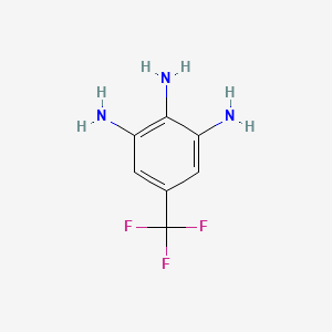 molecular formula C7H8F3N3 B1653145 5-(trifluoromethyl)benzene-1,2,3-triamine CAS No. 17661-60-8