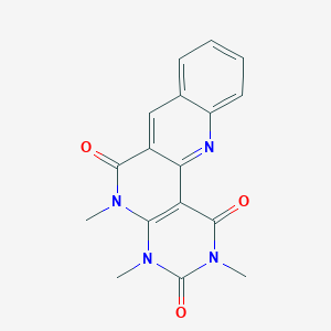molecular formula C17H14N4O3 B1653150 4,6,8-Trimethyl-4,6,8,18-tetrazatetracyclo[8.8.0.02,7.012,17]octadeca-1(18),2(7),10,12,14,16-hexaene-3,5,9-trione CAS No. 177082-66-5
