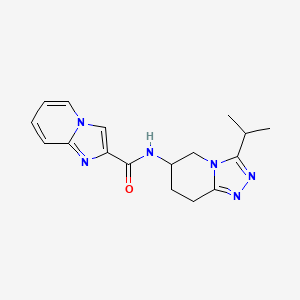 molecular formula C17H20N6O B1653193 N-[3-(propan-2-yl)-5H,6H,7H,8H-[1,2,4]triazolo[4,3-a]pyridin-6-yl]imidazo[1,2-a]pyridine-2-carboxamide CAS No. 1787881-29-1
