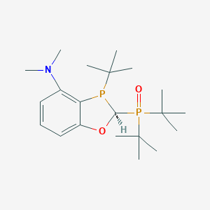 molecular formula C21H37NO2P2 B1653196 racemic-Di-tert-butyl(3-(tert-butyl)-4-(dimethylamino)-2,3-dihydrobenzo[d][1,3]oxaphosphol-2-yl)phosphine oxide CAS No. 1788085-47-1