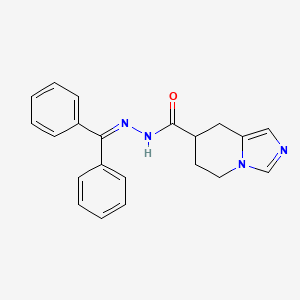 molecular formula C21H20N4O B1653201 N'-(diphenylmethylidene)-5H,6H,7H,8H-imidazo[1,5-a]pyridine-7-carbohydrazide CAS No. 1790156-24-9
