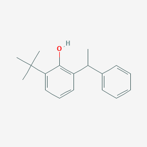 molecular formula C18H22O B1653232 2-tert-Butyl-6-(1-phenylethyl)phenol CAS No. 17959-02-3