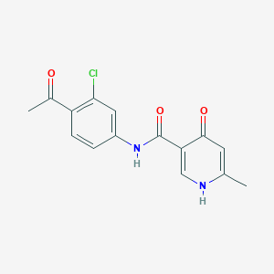 molecular formula C15H13ClN2O3 B1653239 N-(4-acetyl-3-chlorophenyl)-6-methyl-4-oxo-1,4-dihydropyridine-3-carboxamide CAS No. 1796963-93-3
